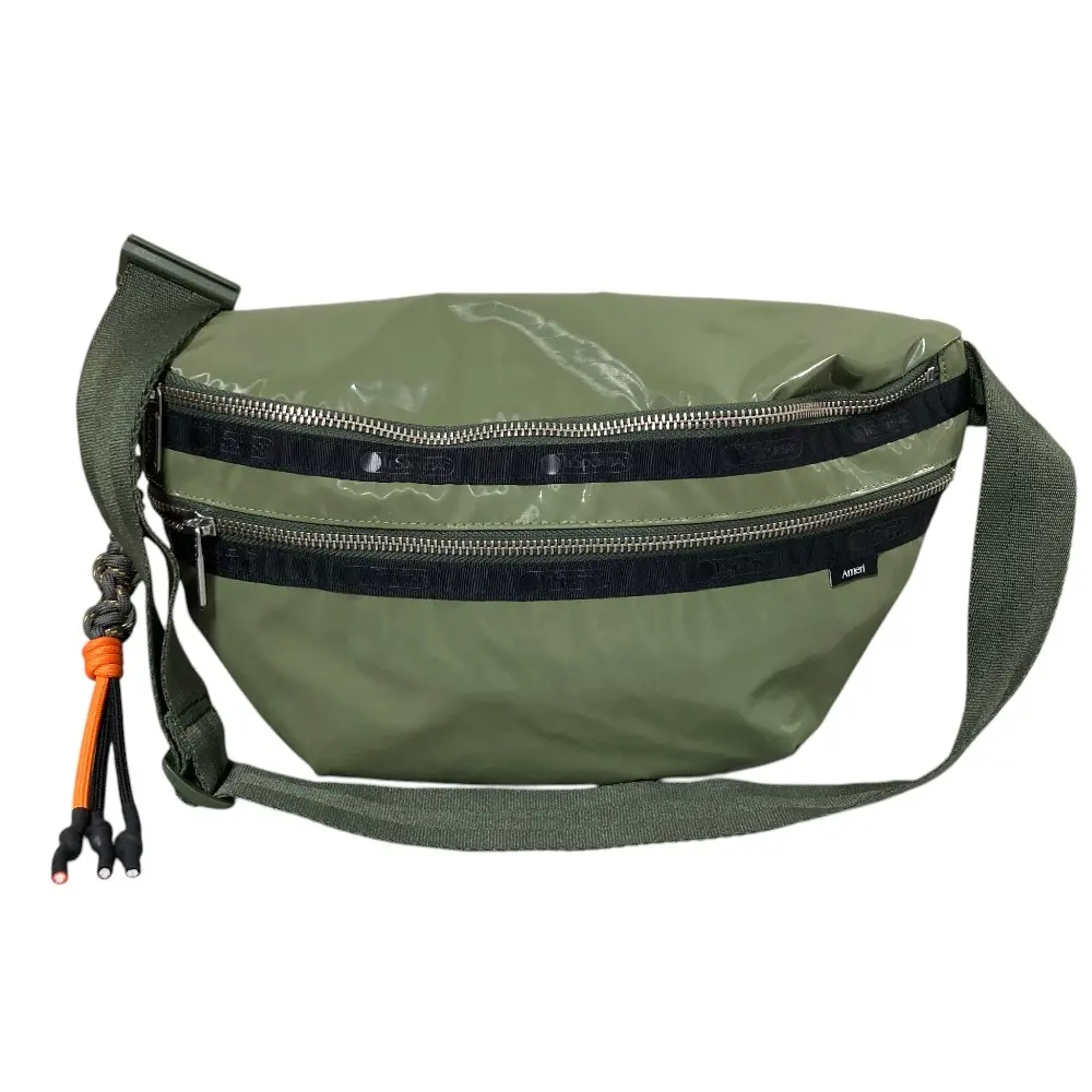 LeSportsac × Ameri レスポートサック アメリ 別注 DX Belt Bag PUコーティング ウエストバッグ ボディバッグ グリーン