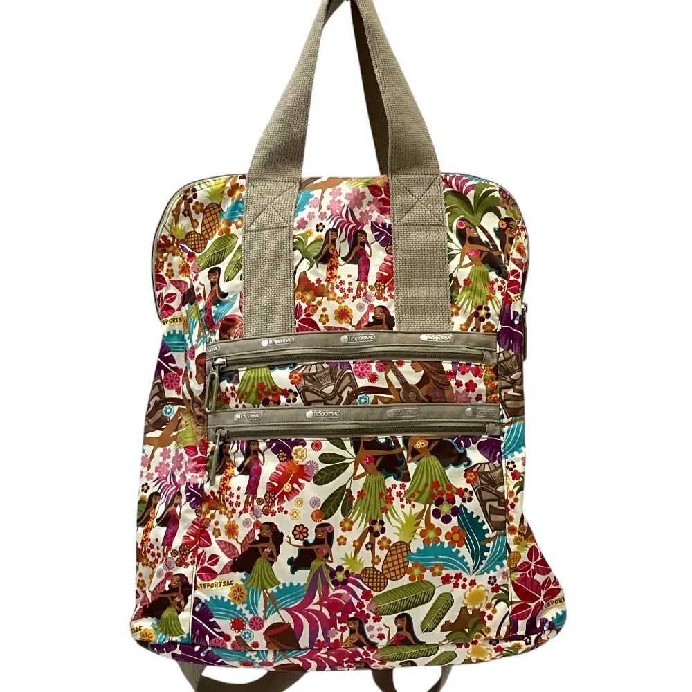 LeSportsac レスポートサック ハワイ限定 フラガールプリント 2WAY バックパック リュック マルチカラー