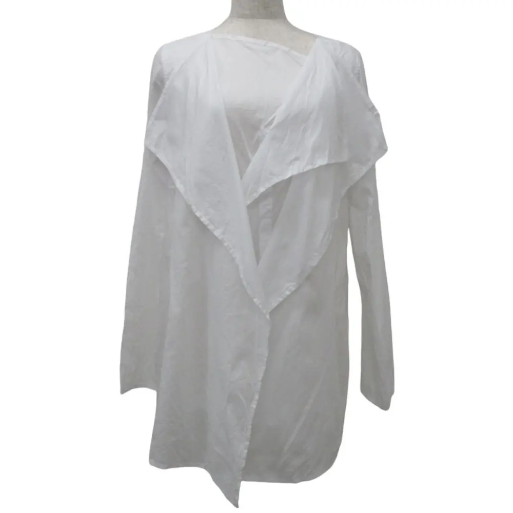 LIMI feu リミフゥ ヨウジヤマモト 長袖 変形ブラウス シャツ LX-B14-014 サイズ2 ホワイト