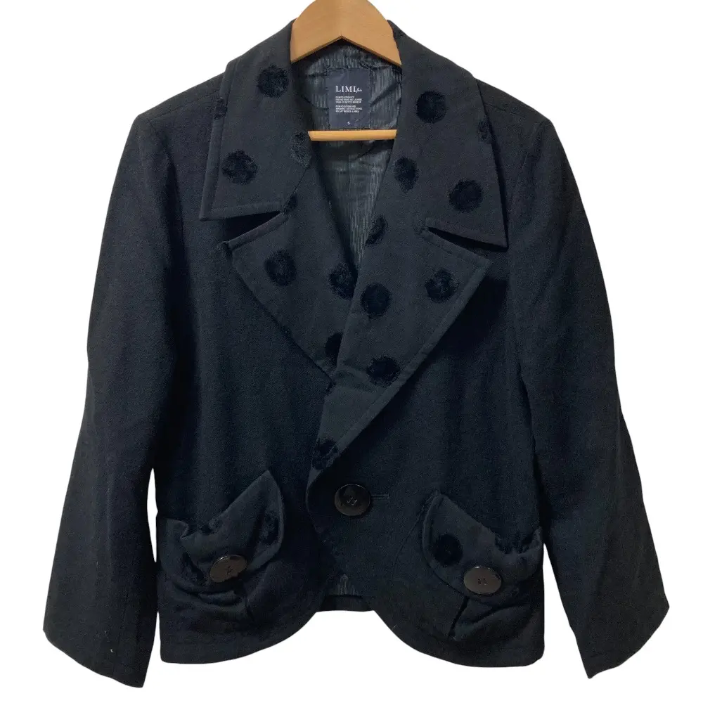 LIMI feu リミフゥ ドットジャガード ジャケット サイズS ブラック