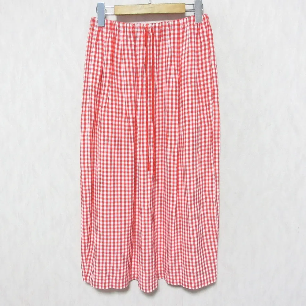 Lisette リゼッタ チェック柄 ロングスカート イージースカート レッド