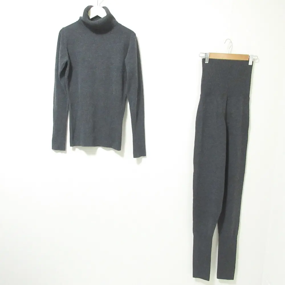 LISETTE リゼッタ les basiques レバジック タートルネックニット セーター パンツ レギンス セットアップ 36 グレー