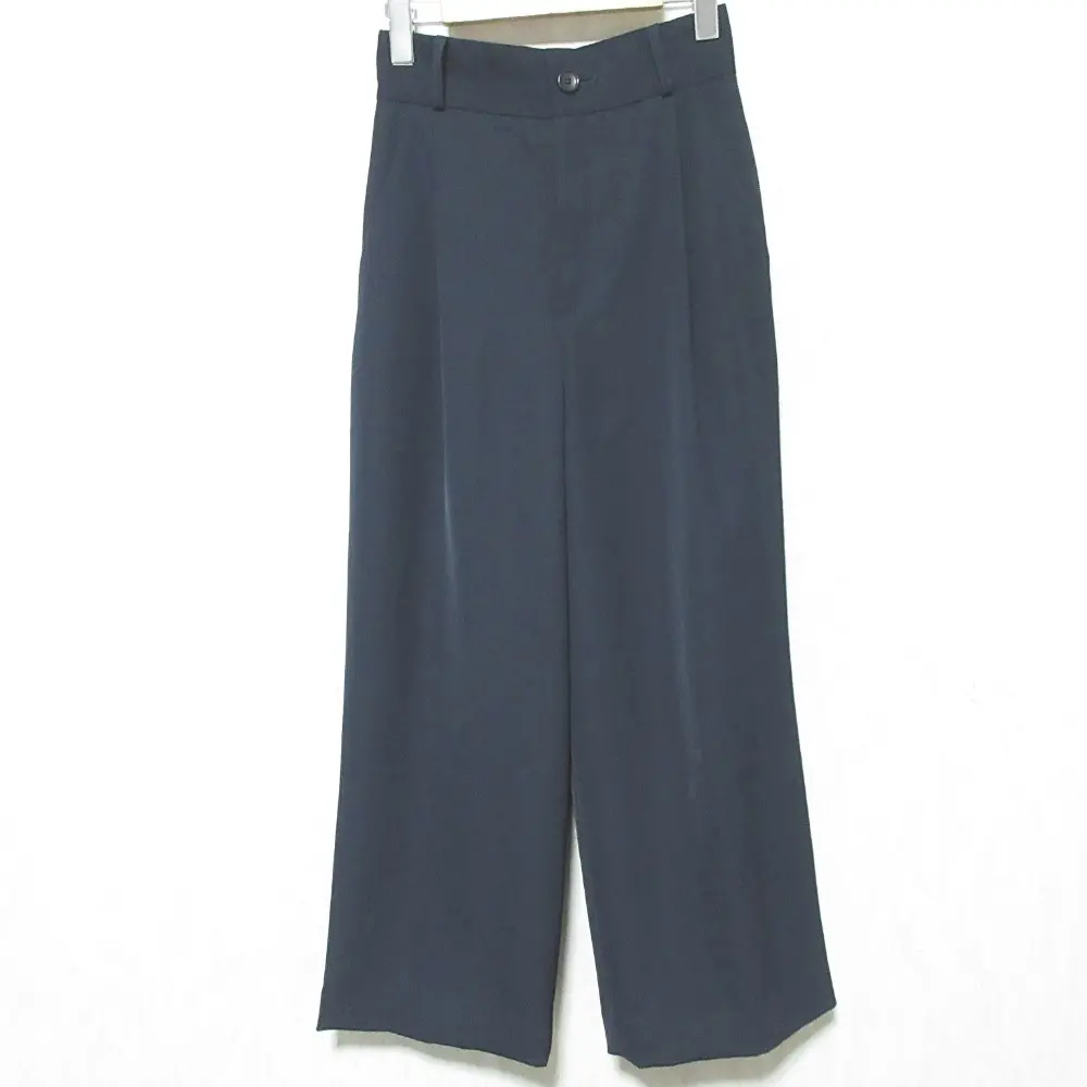 23SS LISIERE リジェール タックワイドパンツ 23030560204710 34 ネイビー