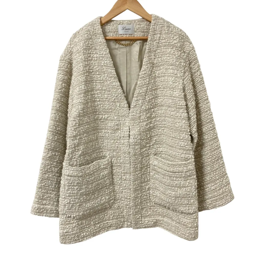 25SS Lisiere FEMME リジエールファム Bisentino Vネック ツイードジャケット 25010560514010 ベージュ
