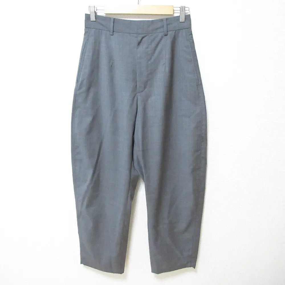 23SS LOEFF ロエフ 定番モデル ウールトロドレープボンタントラウザーパンツ スラックスパンツ 8814-299-0150 1 グレー