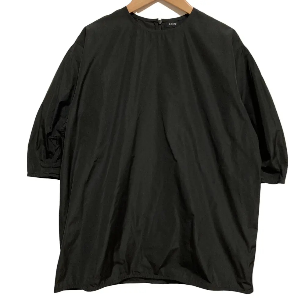 LOEFF ロエフ BUD/SLV シャンブレー タフタ ブラウス ブラック
