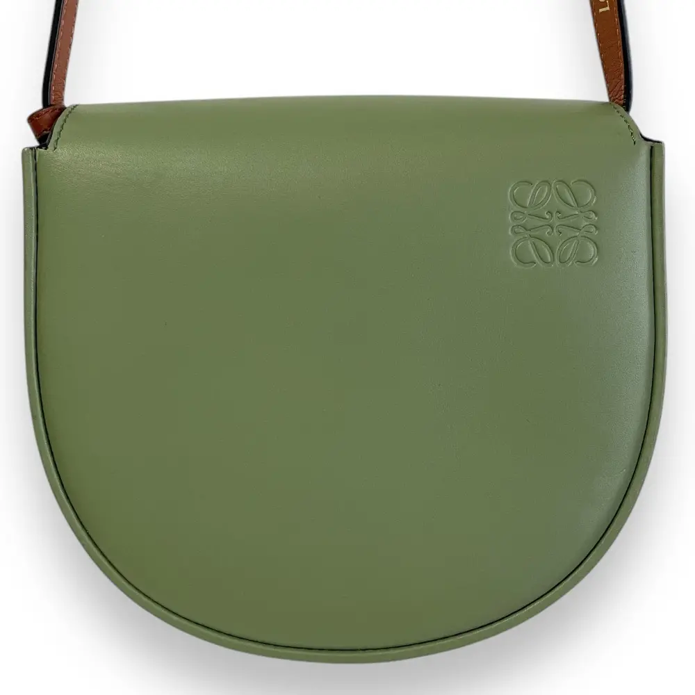 LOEWE ロエベ HEEL DUO ヒールデュオ レザー ミニバッグショルダーバッグ カーキ×ブラウン