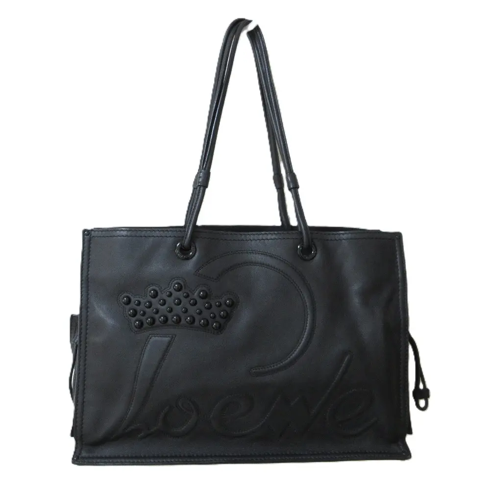 LOEWE ロエベ ロゴ スタッズ ショッパートート トートバッグ ワンショルダーバッグ ブラック