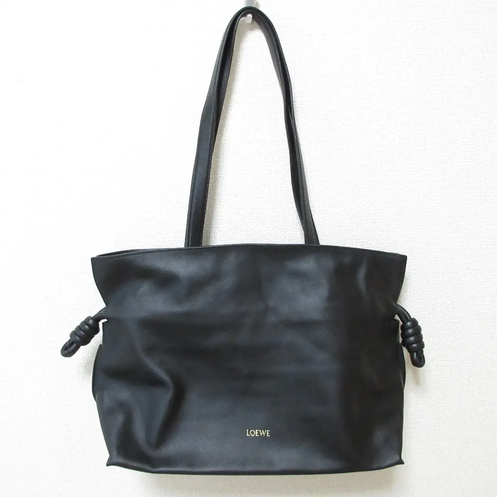 LOEWE ロエベ 現行モデル フラメンコクラッチ ラージ レザー アイコンバッグ ワンショルダーバッグ トートバッグ ブラック