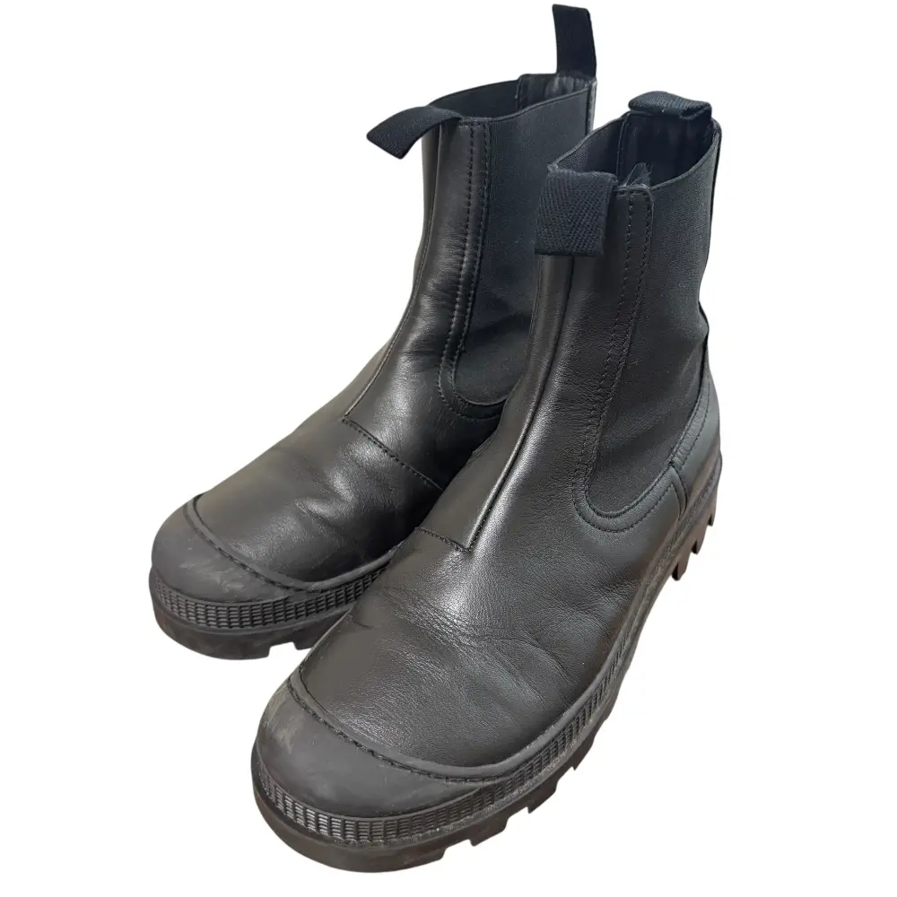 LOEWE ロエベ レザー サイドゴア チェルシーブーツ サイズ36 23cm相当 ブラック