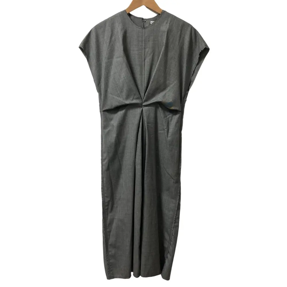20SS LOEWE ロエベ DRAPED DRESS フロントプリーツノースリーブ ロング ワンピース 40 グレーの買取実績【2025年7月買取】