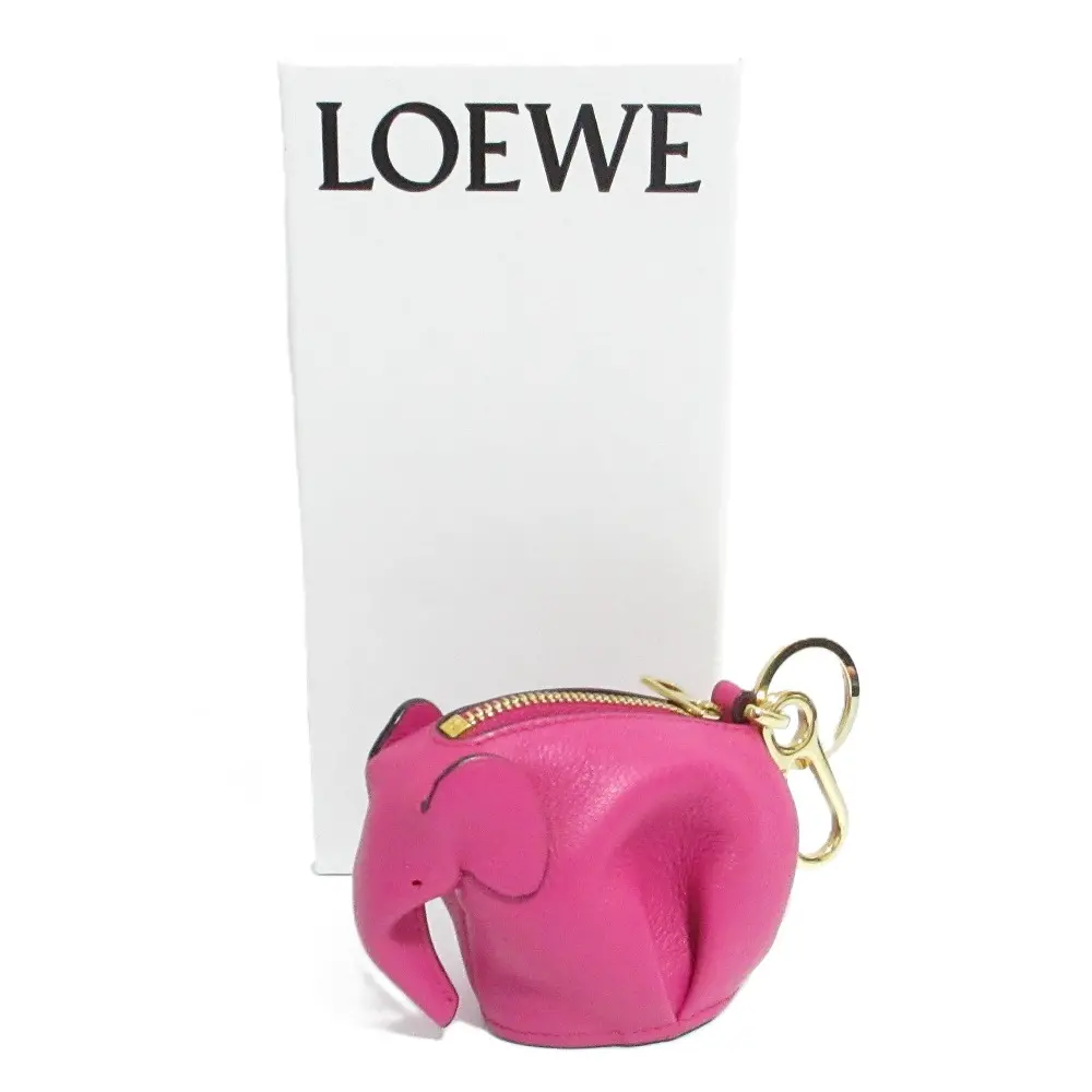 LOEWE ロエベ エレファント バッグチャーム キーリング ミニ ポーチ パープル