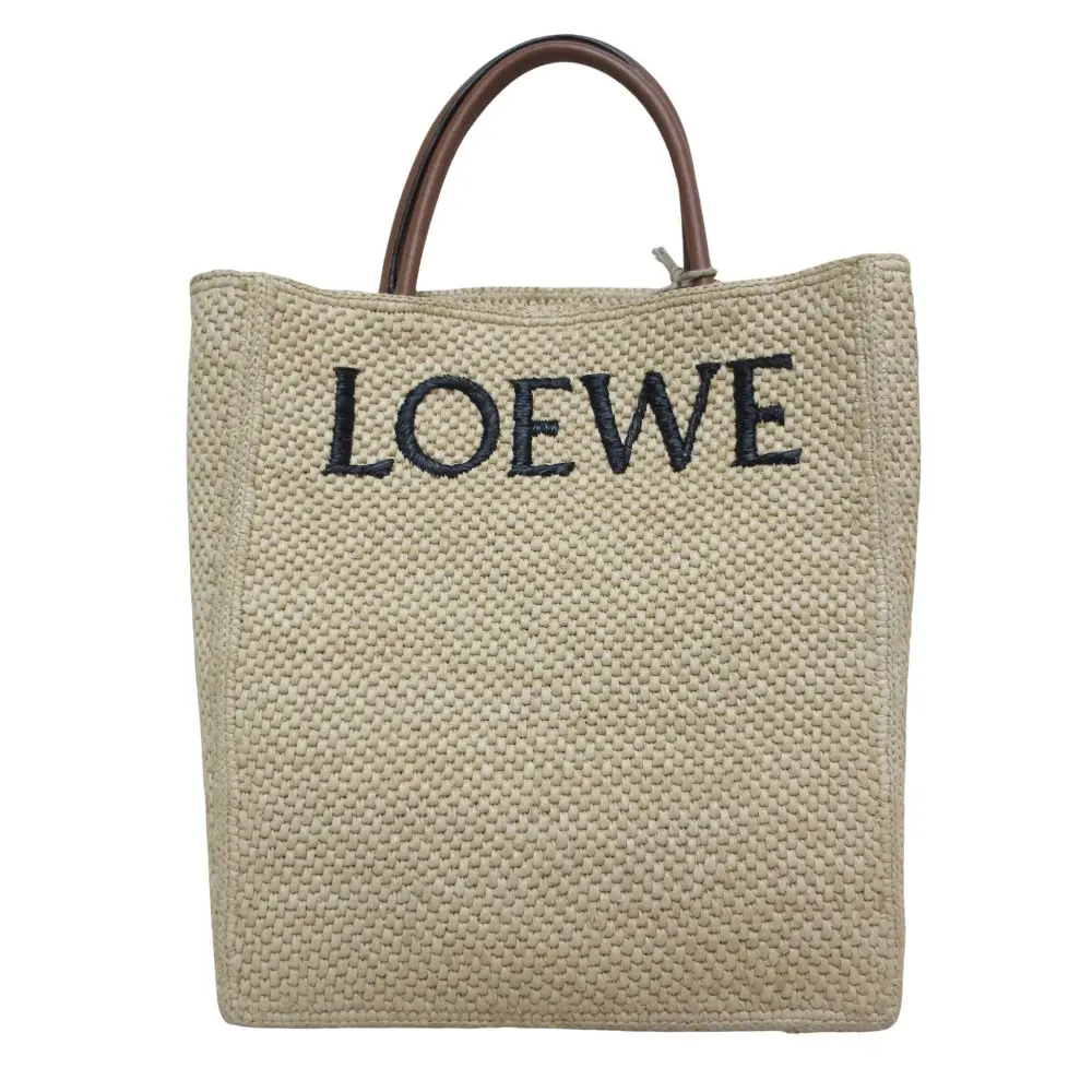 LOEWE ロエベ A4 ラフィア 2way トートバッグ ショルダーバッグ スタンダード ナチュラル ブラウン