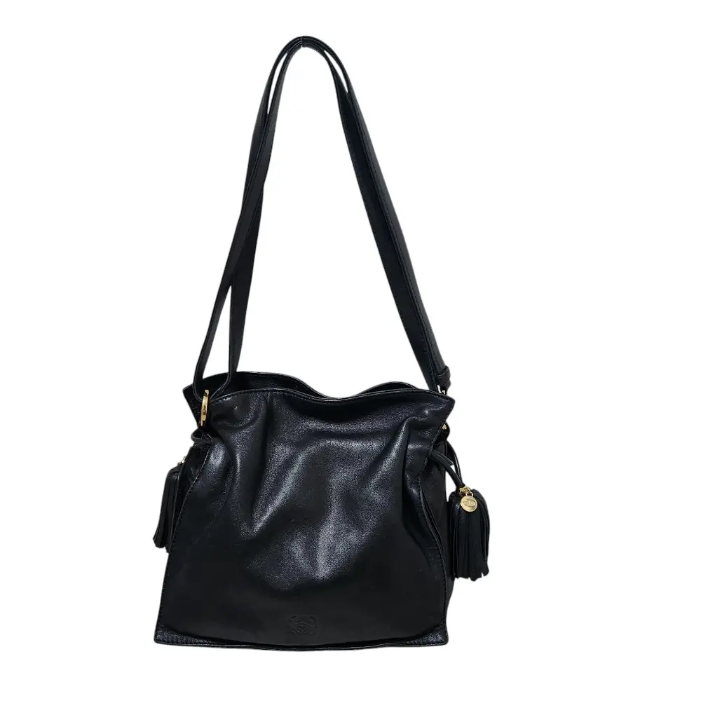 LOEWE ロエベ フラメンコ22 ナッパレザー ショルダーバッグ ハンドバッグ ブラック