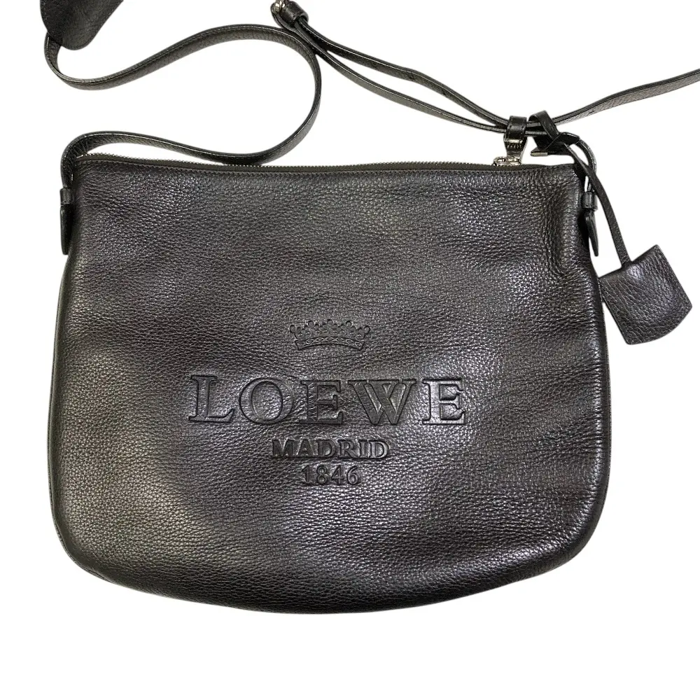 LOEWE ロエベ ヘリテージショルダーバッグ ブラック