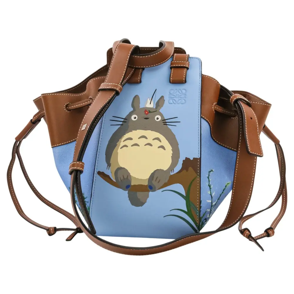 LOEWE ロエベ×スタジオジブリ ハンモック ドローストリング トトロ スモール バッグ A538Z95X04 ブルー 