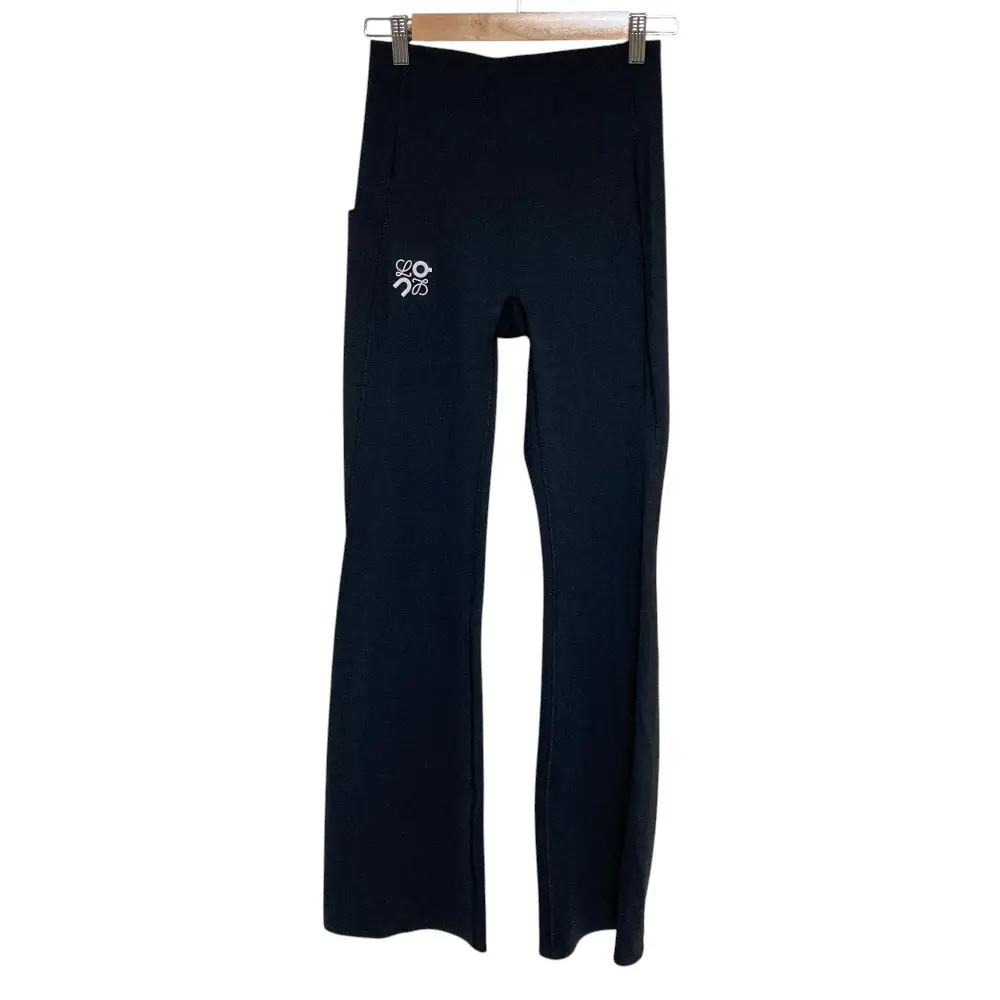 25AW loewe × on ロエベ オン コラボ Soft Bootleg Pants ソフト ブーツカット パンツ S929Y1JX03 サイズS ブラック