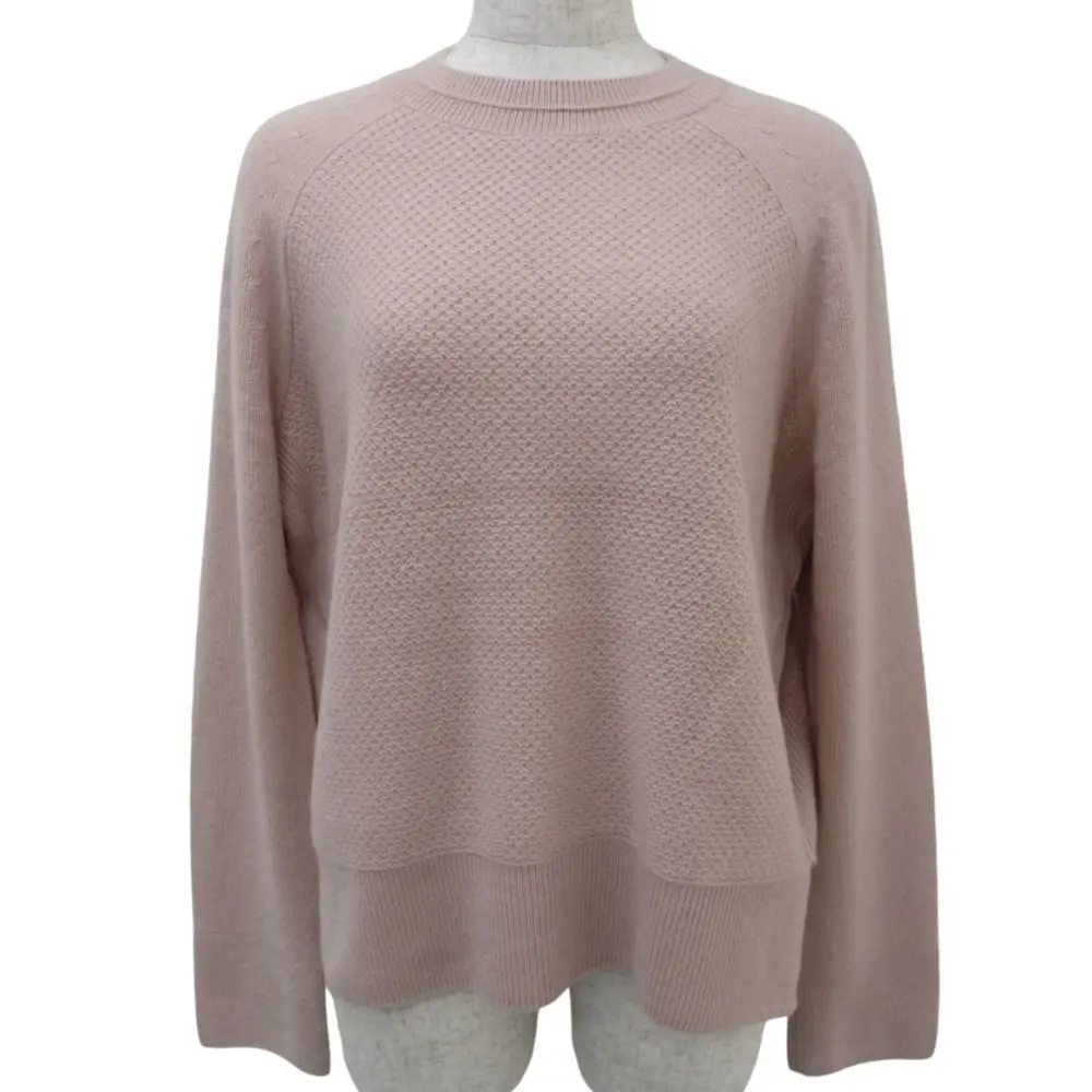 Loro Piana ロロピアーナ 長袖 クルーネック ベビーカシミヤ100% ニットセーター 42 ピンク