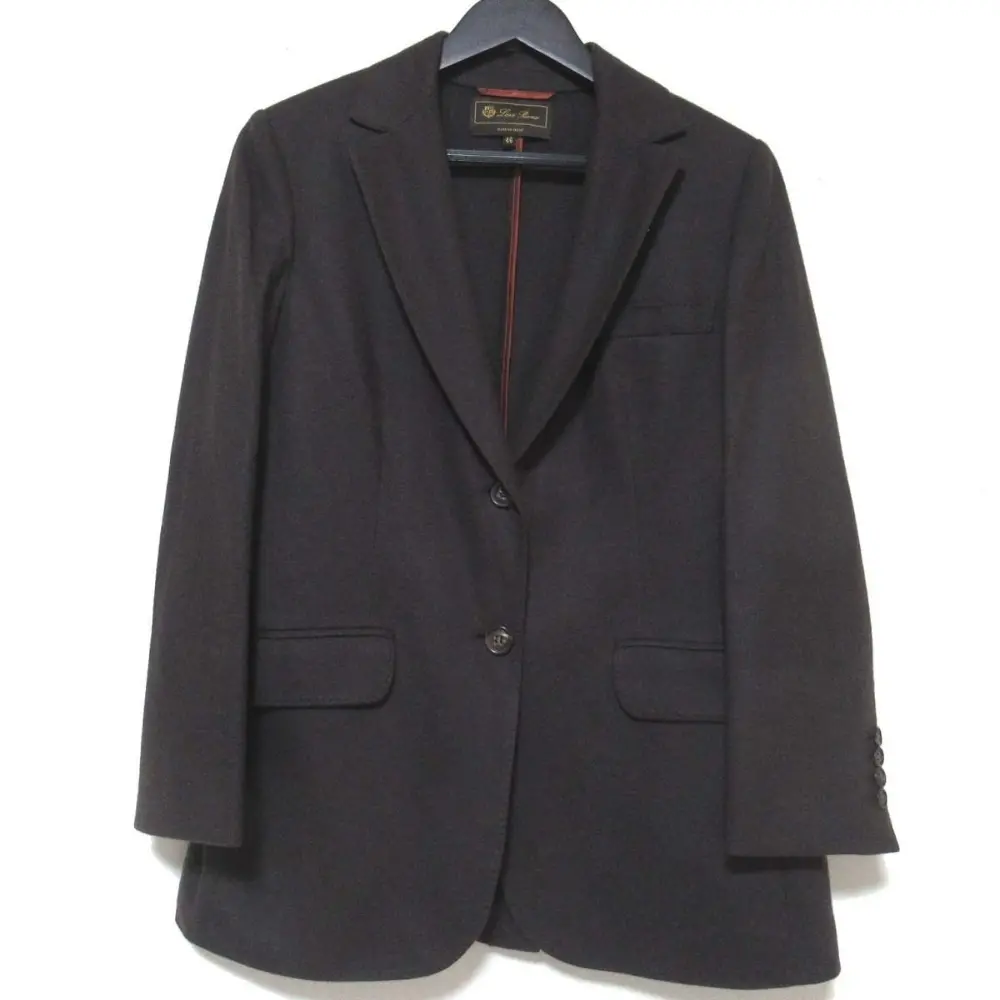 Loro Piana ロロピアーナ カシミヤ100% 2B シングル テーラードジャケット 46サイズ ダークブラウン