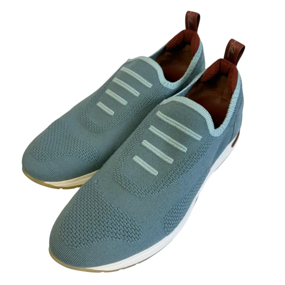 Loro Piana ロロピアーナ FLEXY WALK フレクシーウォーク ニットスリッポンスニーカー 37 1/2 23.5cm相当 ブルー