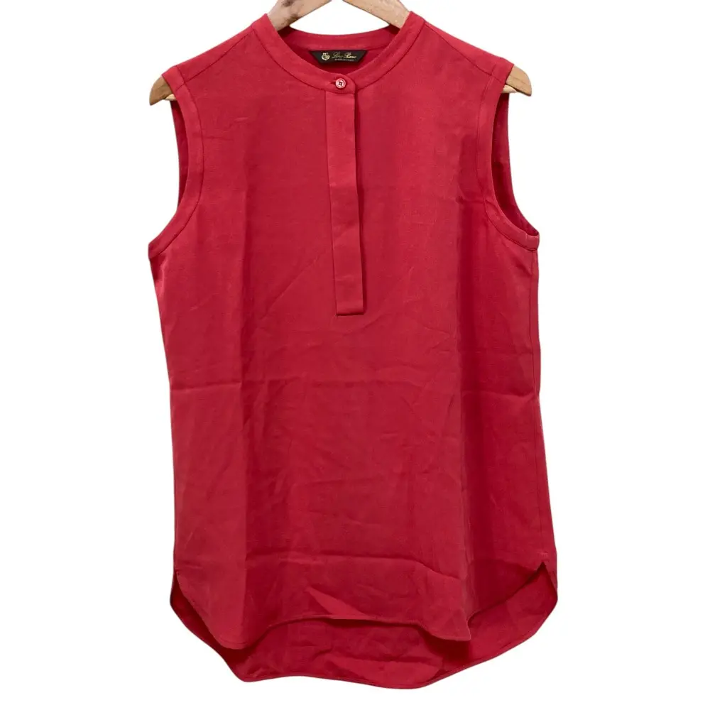 Loro Piana ロロピアーナ ノースリーブ シルクブラウス サイズ40 レッド