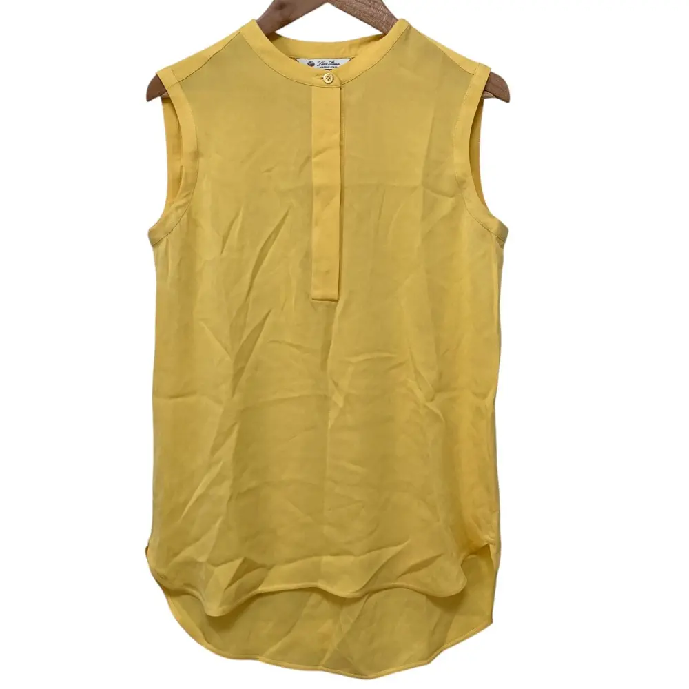 Loro Piana ロロピアーナ ノースリーブ シルクブラウス サイズ38 イエロー
