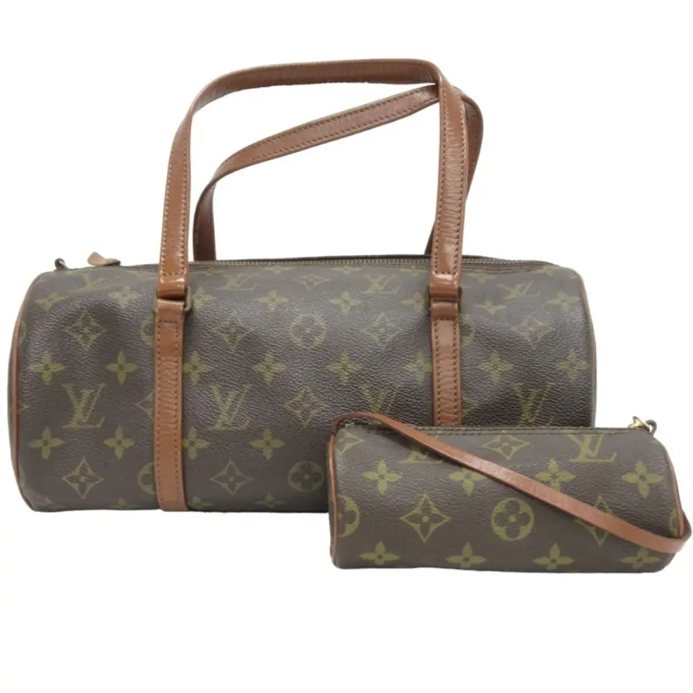 80’S LOUIS VUITTON ルイヴィトン ヴィンテージ モノグラム パピヨン30 ポーチ付き ハンドバッグ ブラウン