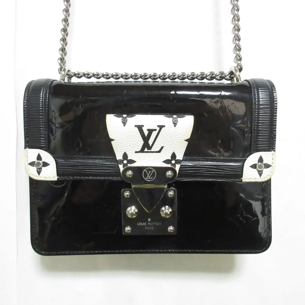 LOUIS VUITTON ルイヴィトン ワインウッドPM ヴェルニ モノグラム エピ チェーンショルダーバッグ M90445 ノワール ホワイト