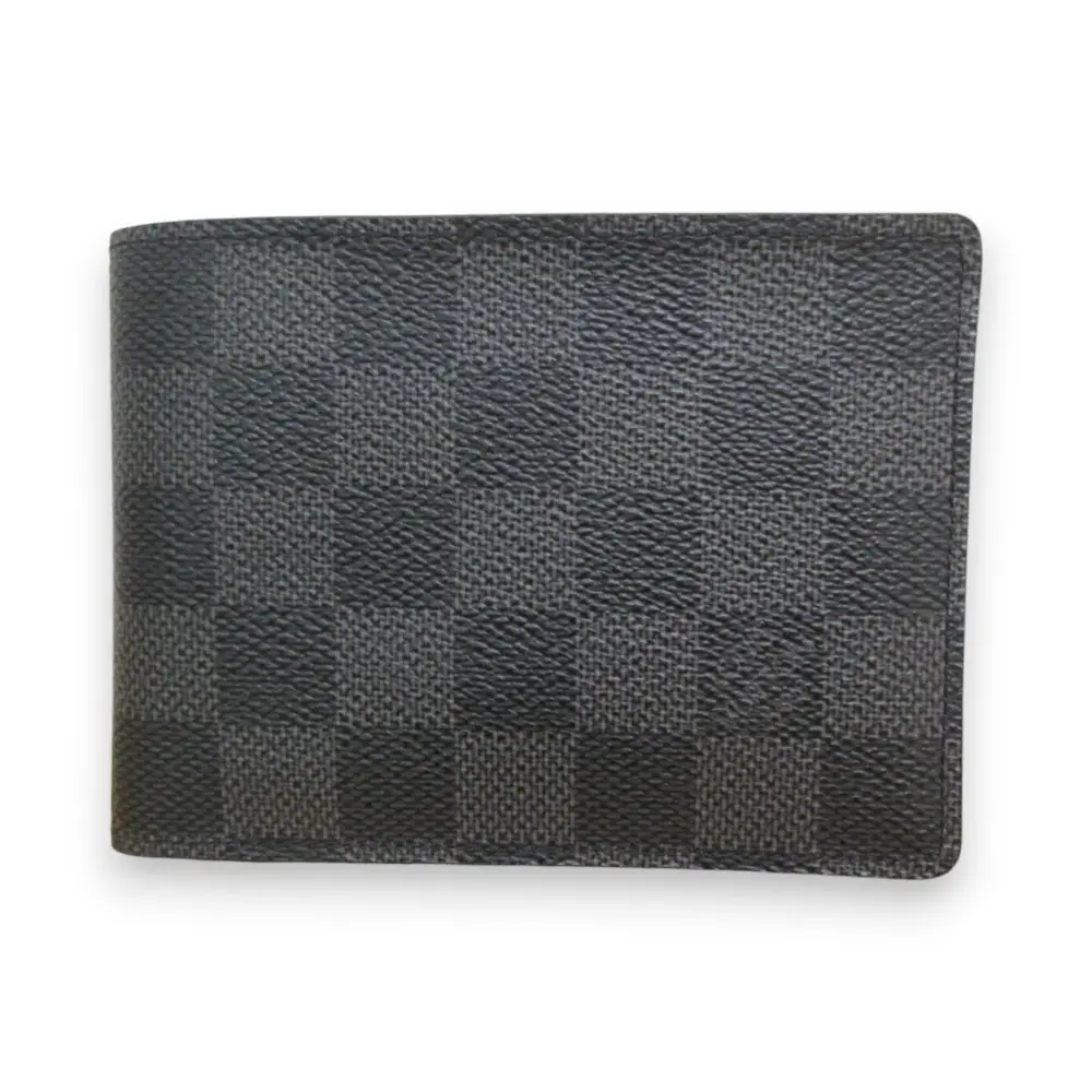LOUIS VUITTON ルイヴィトン ポルトフォイユ ミュルティプル ダミエグラフィット 二つ折り財布 コンパクトウォレット N62663 ブラック