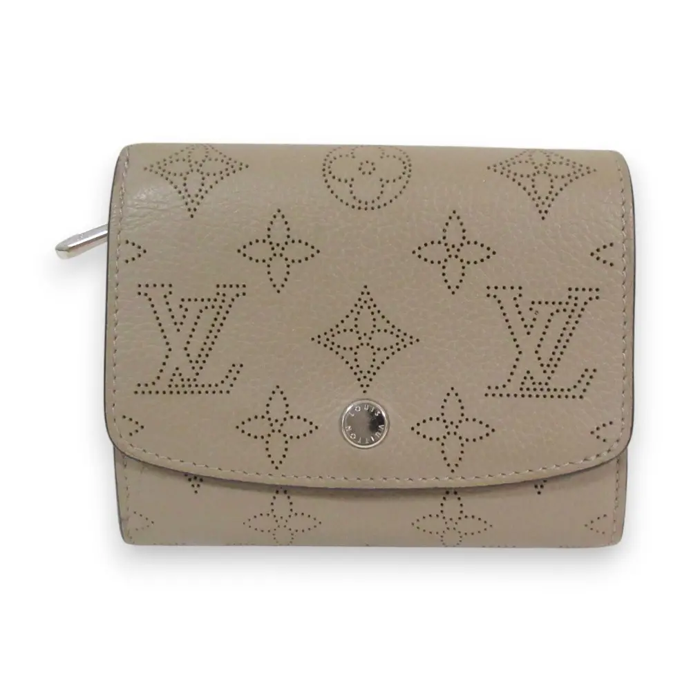 LOUIS VUITTON ルイヴィトン モノグラムマヒナ ポルトフォイユ・イリス レザー 三つ折り財布 コンパクトウォレット M62542 ベージュ