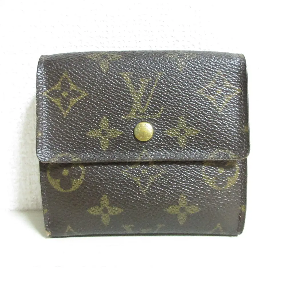 Louis Vuitton ルイヴィトン モノグラム ポルトモネ ビエ カルトクレディ ダブルホック ウォレット 二つ折り財布 M61652 ブラウン