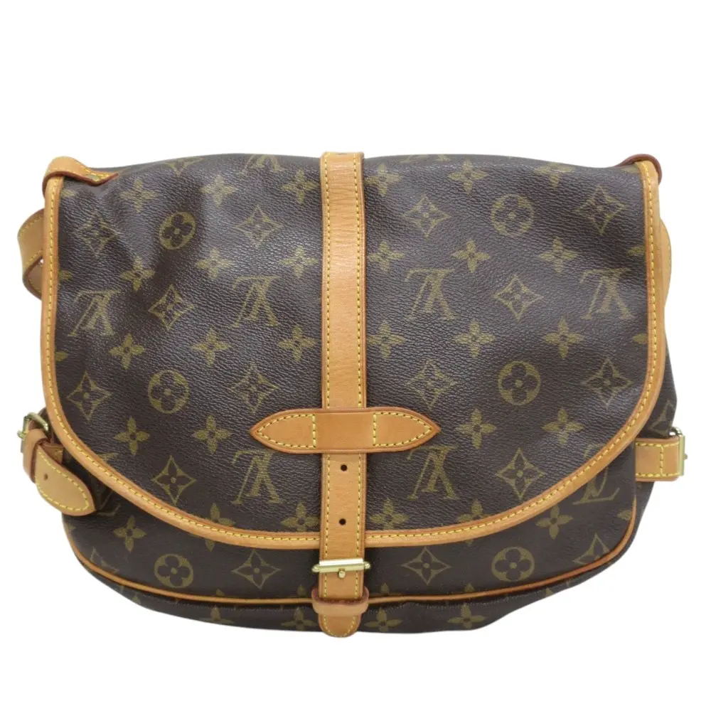 LOUIS VUITTON ルイヴィトン モノグラム ソミュール30 ショルダーバッグ M42256 ブラウン
