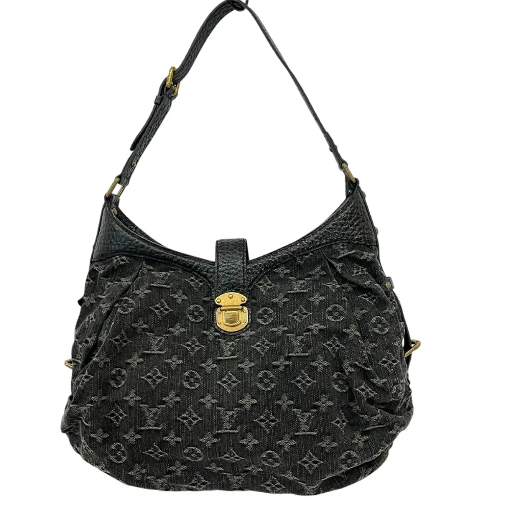LOUIS VUITTON ルイヴィトン モノグラムデニム スライトリー XS 2way ショルダーバッグ M95608 ブラック