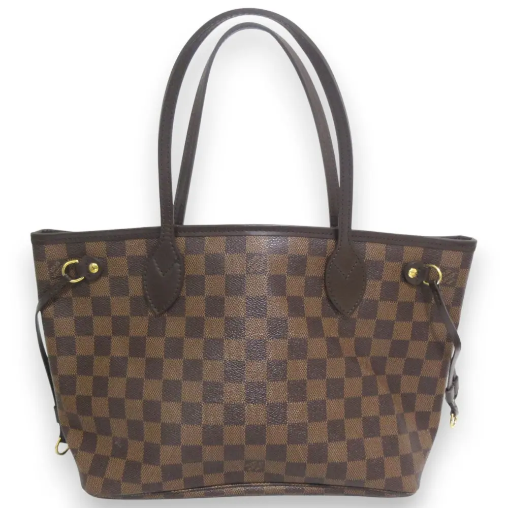 LOUIS VUITTON ルイヴィトン ネヴァーフルPM ダミエ エベヌ トートバッグ ワンショルダーバッグ N51109 ブラウン ゴールド金具