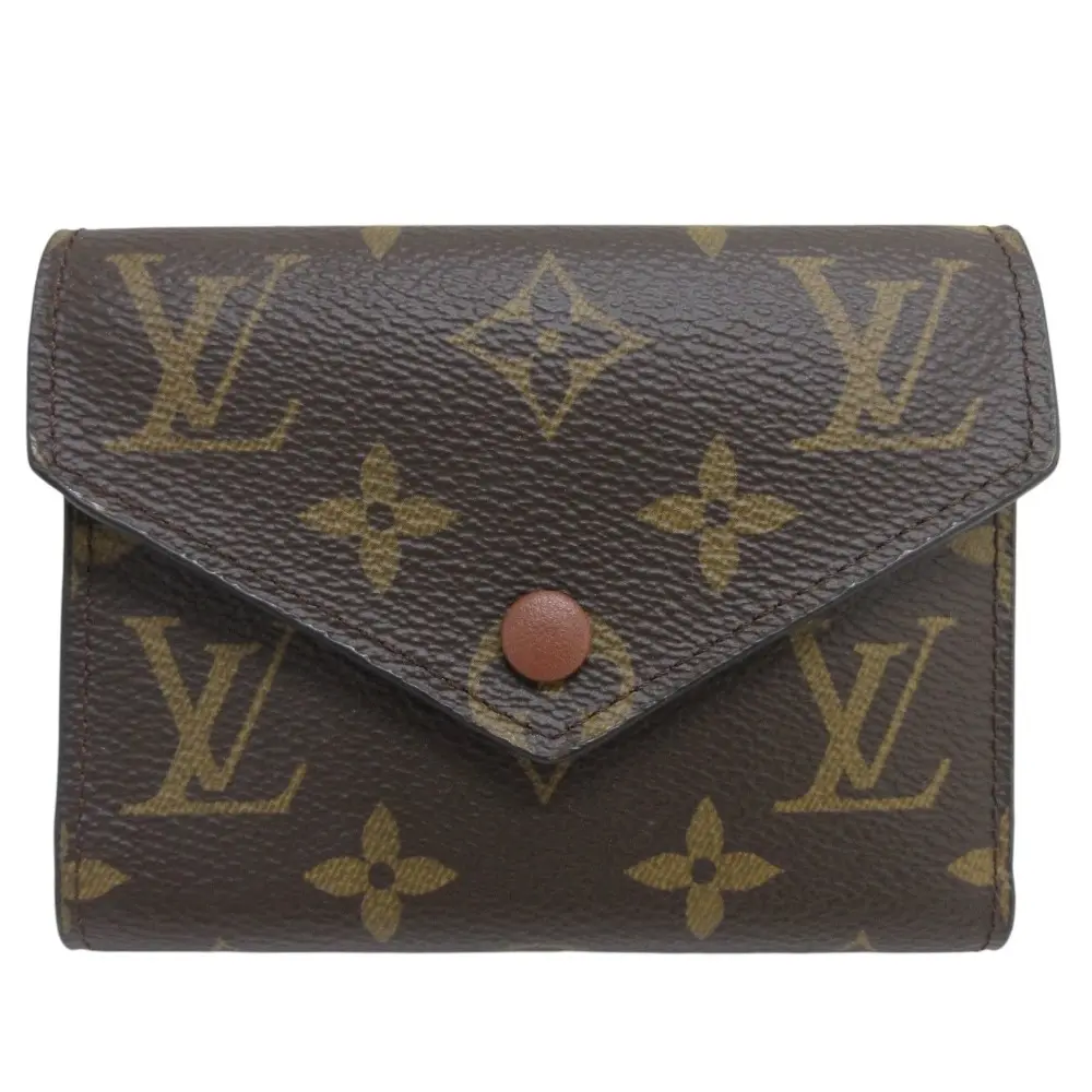 LOUIS VUITTON ルイヴィトン モノグラム ポルトフォイユ ヴィクトリーヌ M62472 コンパクト ウォレット 三つ折り財布 ブラウン