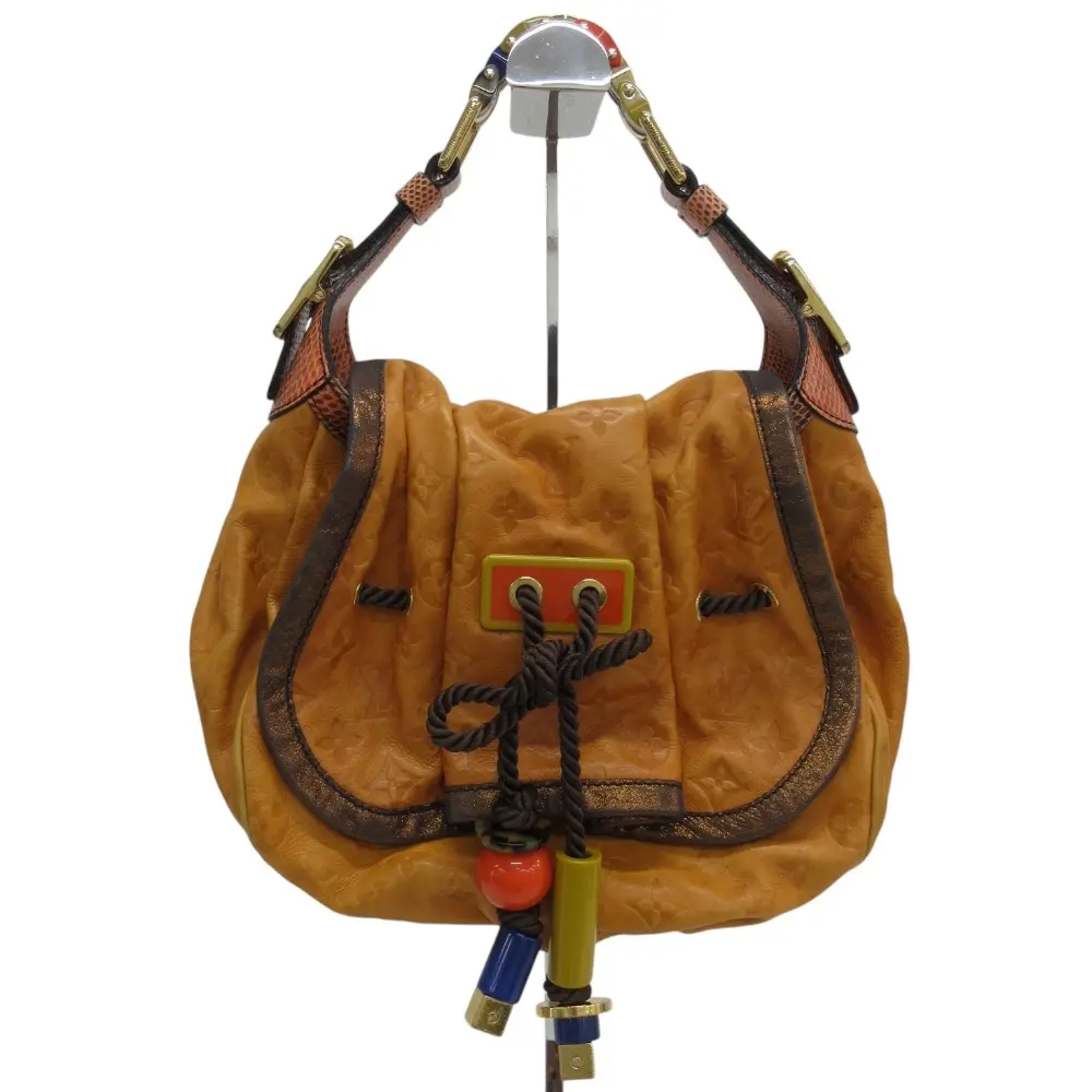 LOUIS VUITTON ルイヴィトン カラハリ PM パイソン レザー モノグラム ハンドバッグ M97000 ジョーヌ