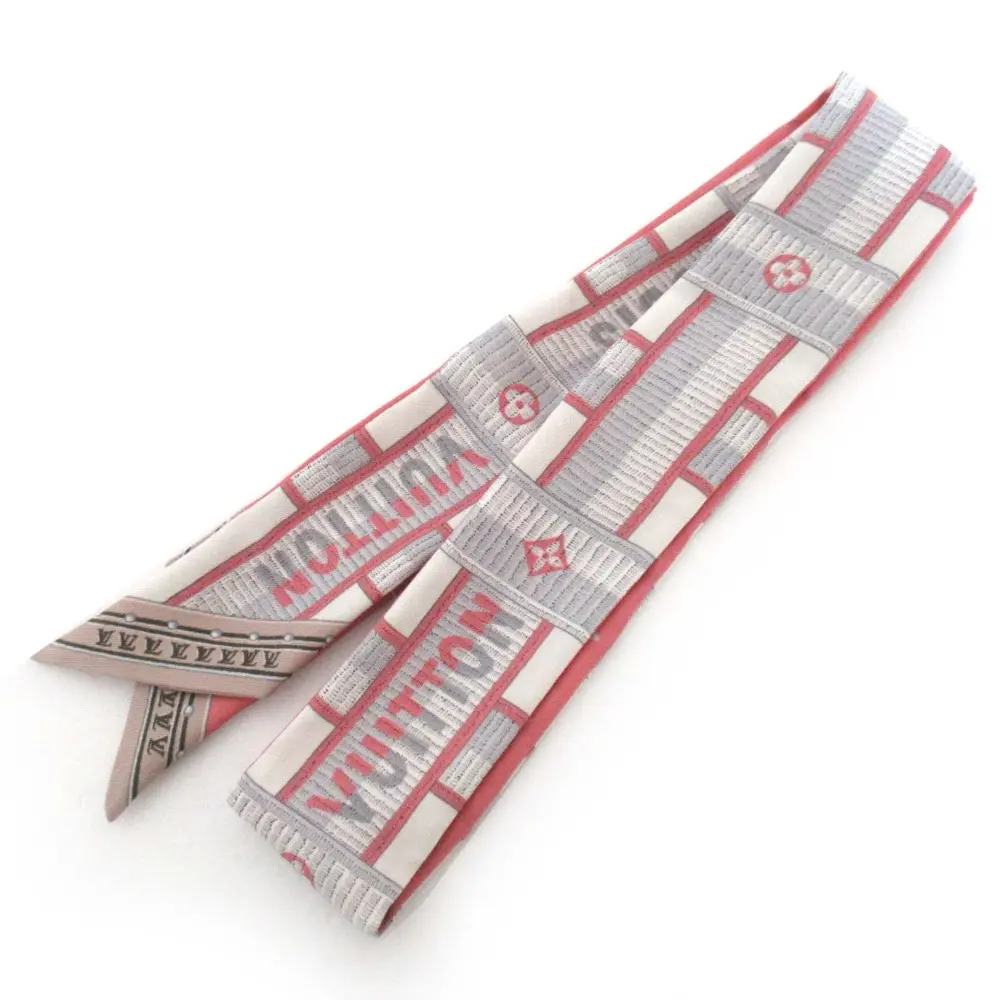 LOUIS VUITTON ルイヴィトン バンドーBB シルク スカーフ M78149 ピンク系 ディテールズローズ