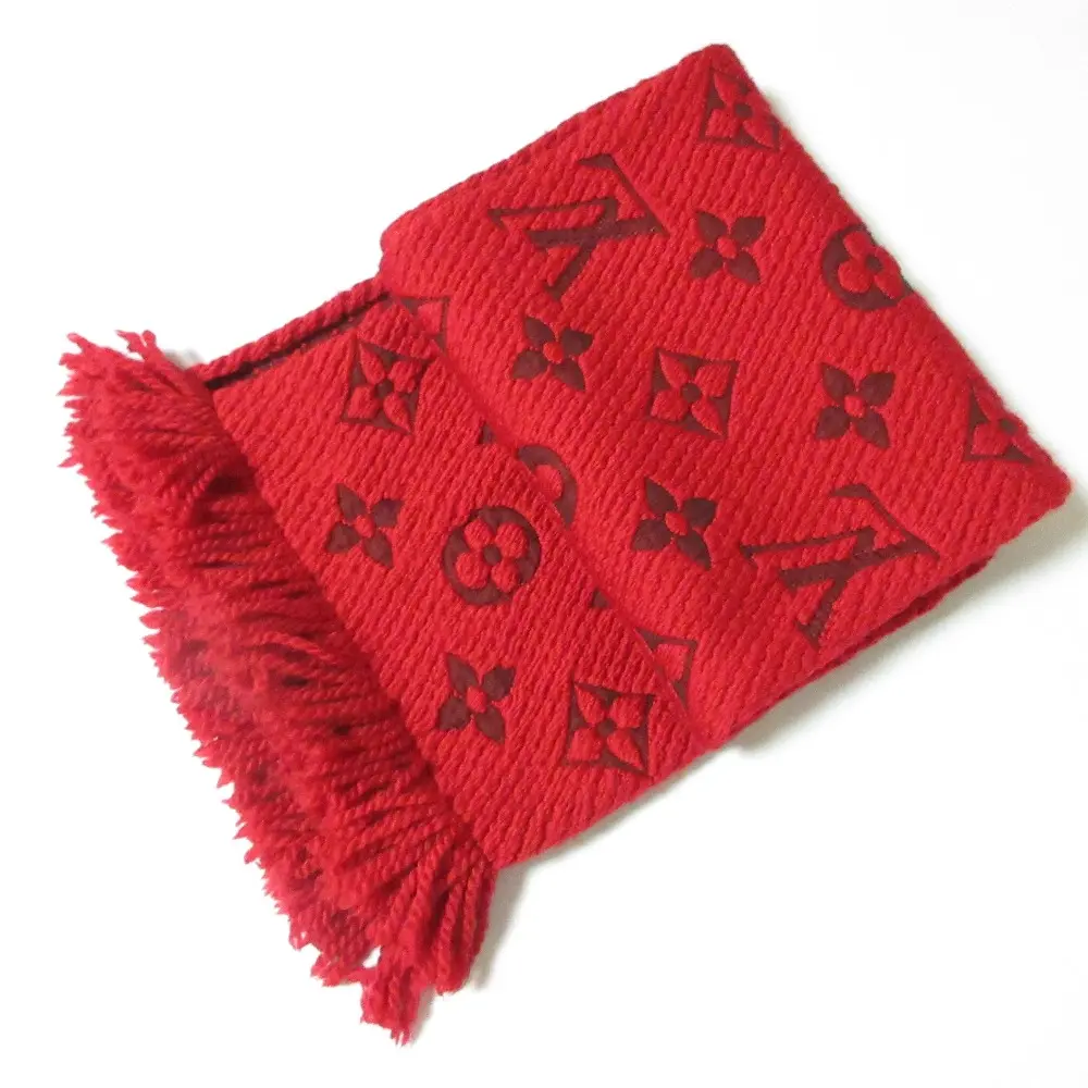 LOUIS VUITTON ルイヴィトン モノグラム エシャルプロゴマニア マフラー M72432 レッド