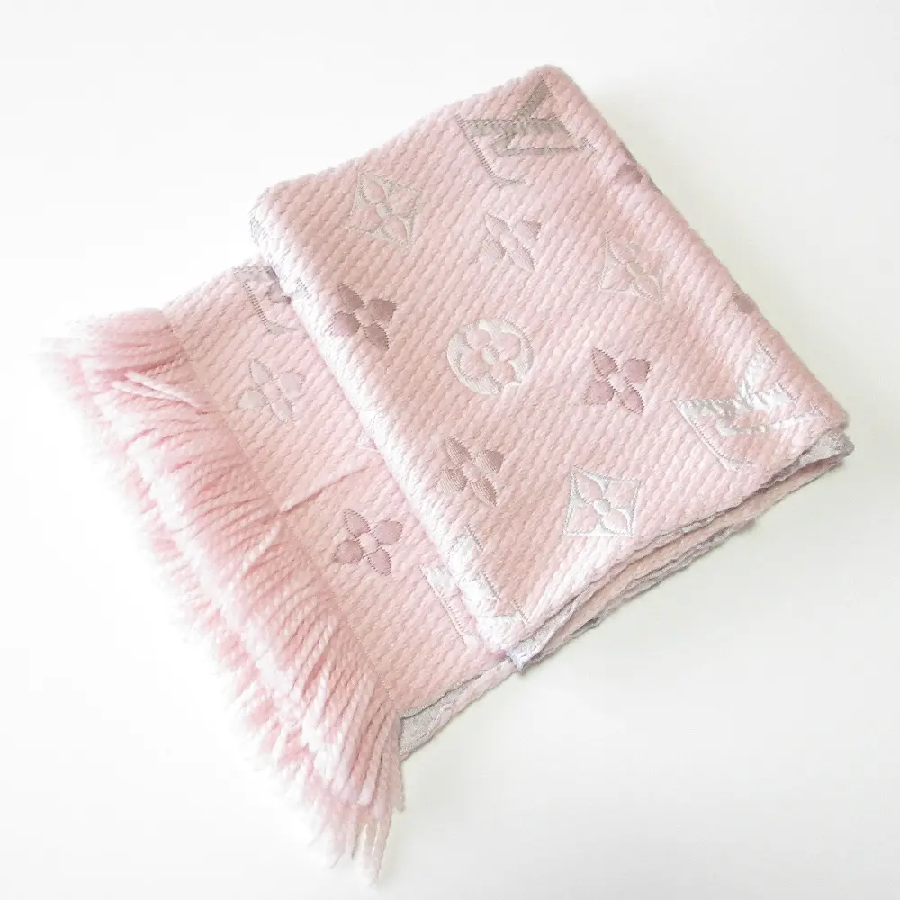 LOUIS VUITTON ルイヴィトン モノグラム エシャルプ ロゴマニア マフラー M73057 ピンク