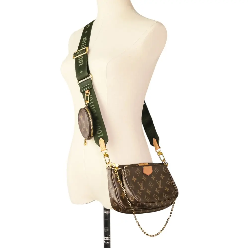 LOUIS VUITTON ルイヴィトン モノグラム ミュルティ ポシェット アクセソワール ショルダーバッグ M44813 カーキ