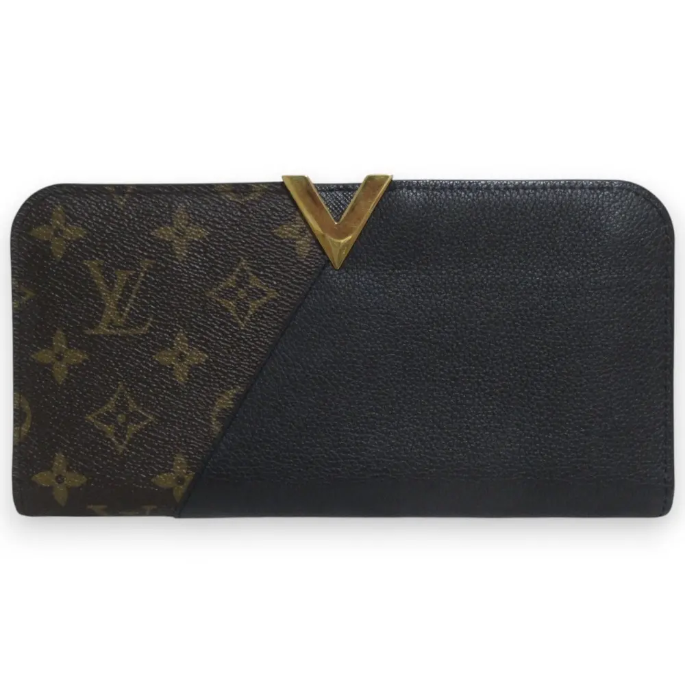 LOUIS VUITTON ルイヴィトン ポルトフォイユ キモノ ロングウォレット 長財布 M56175 モノグラム×ノワール