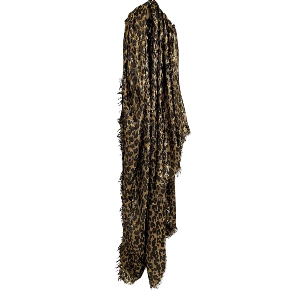 LOUIS VUITTON ルイヴィトン レオパード柄 カシミヤ×シルク ストール 401910 ゴールドカラー