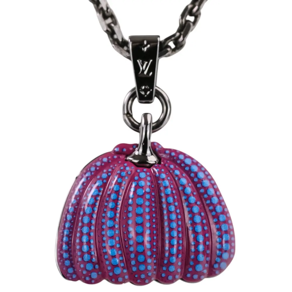 Louis Vuitton ルイヴィトン 草間彌生コラボ パンプキン ペンダント ネックレス M01097 ピンク ブルーの買取実績【2026年2月買取】