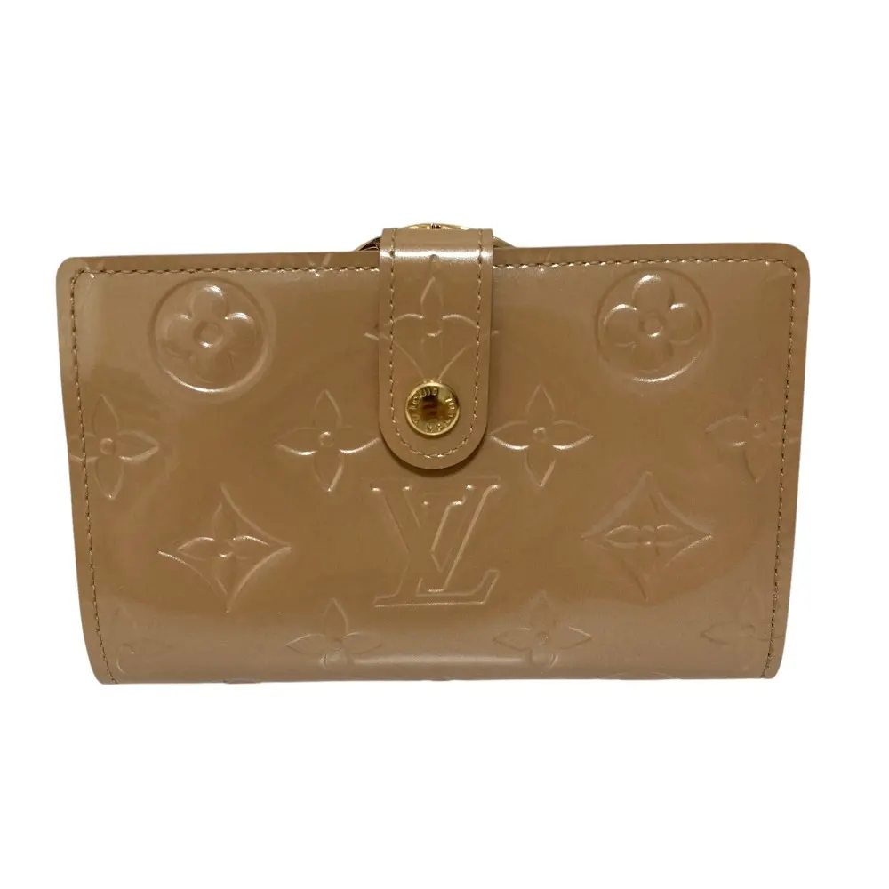 LOUIS VUITTON ルイヴィトン ヴェルニ ポルトフォイユ ヴィエノワ がま口 ウォレット 財布 M91361 ベージュ
