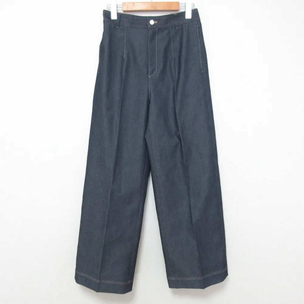 23AW LOULOU WILLOUGHBY ルルウィルビー SOLOデニムバギーパンツ サイズ2 インディゴ 