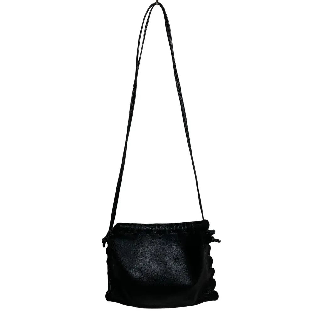 LUDLOW ラドロー スカラップ ポシェット レザー ショルダー ポーチ バッグ ブラック