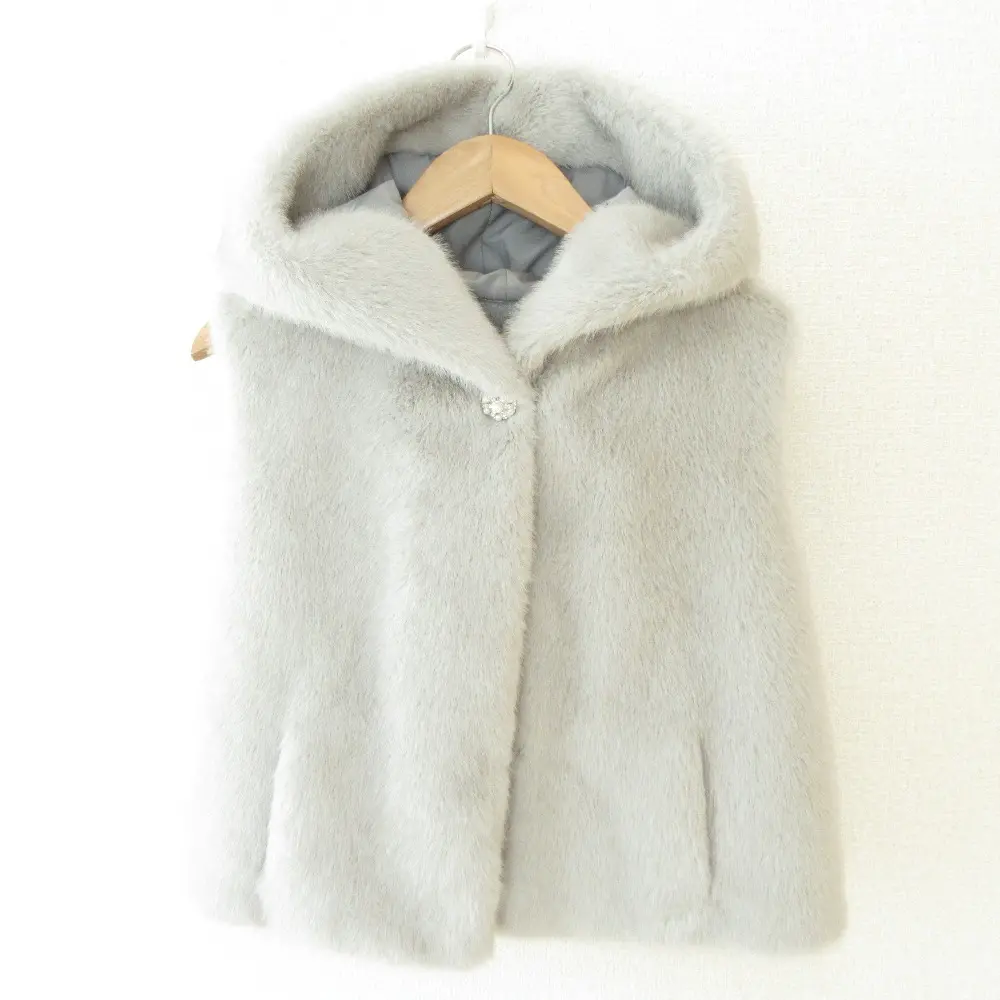 24AW M'S GRACY エムズグレイシー フェイクファー エコファー ベスト ジレ 38 グレーの買取実績【2024年10月買取】