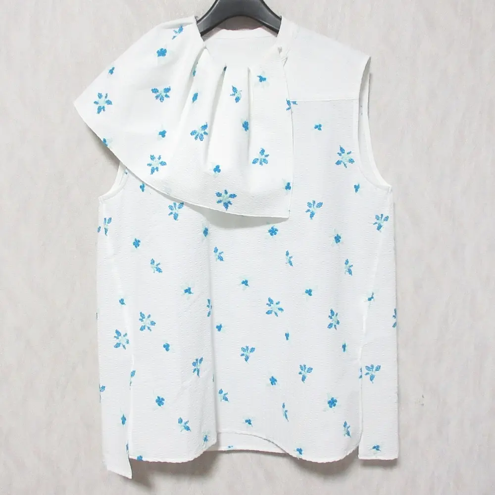 MACHATT マチャット フラワー刺繍 エンブロイダリー ブラウス ノースリーブ カットソー 22010111 サイズF ホワイト
