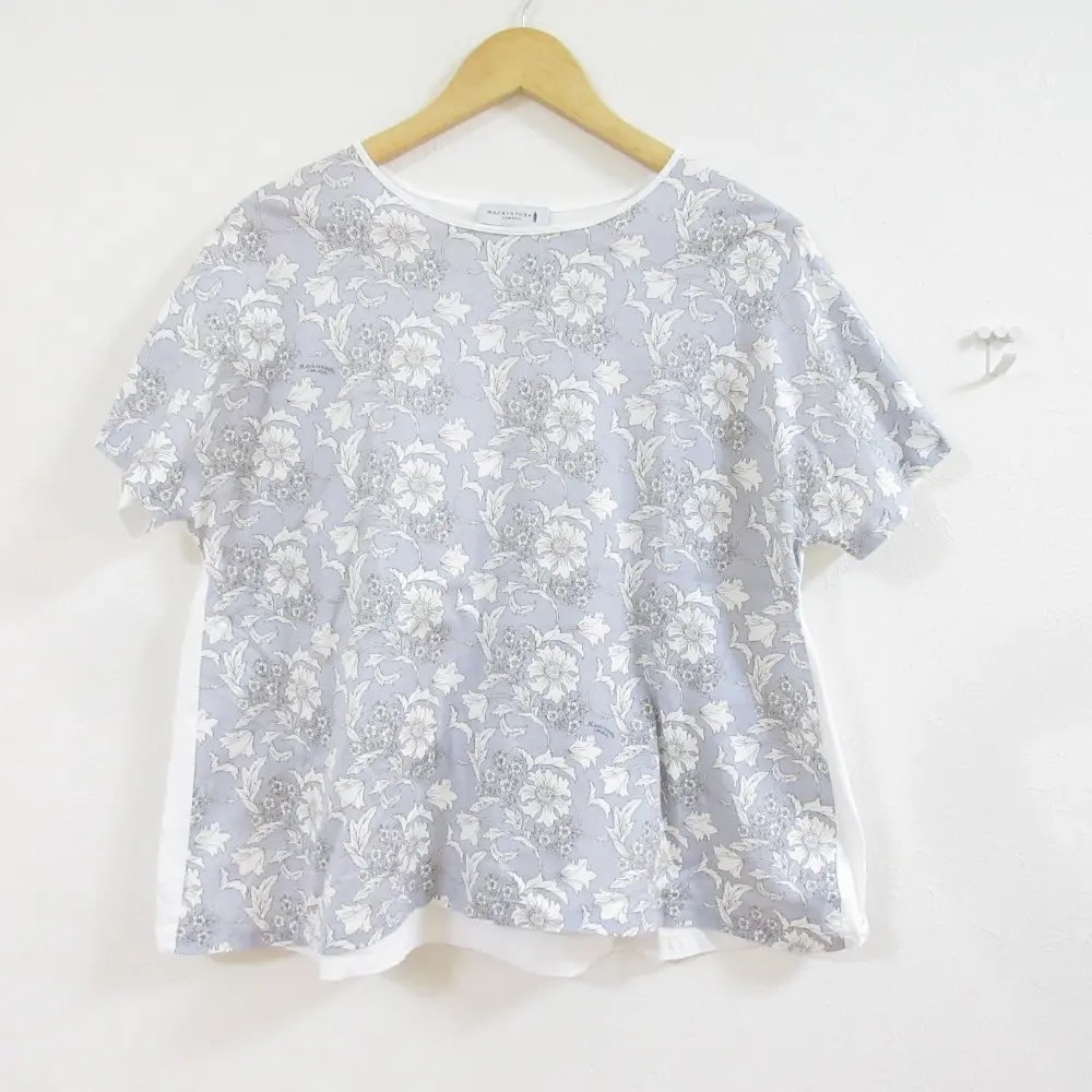 MACKINTOSH LONDON マッキントッシュロンドン カラーバイブリーフラワープリントTシャツ 半袖 カットソー G5P31372 38 グレー