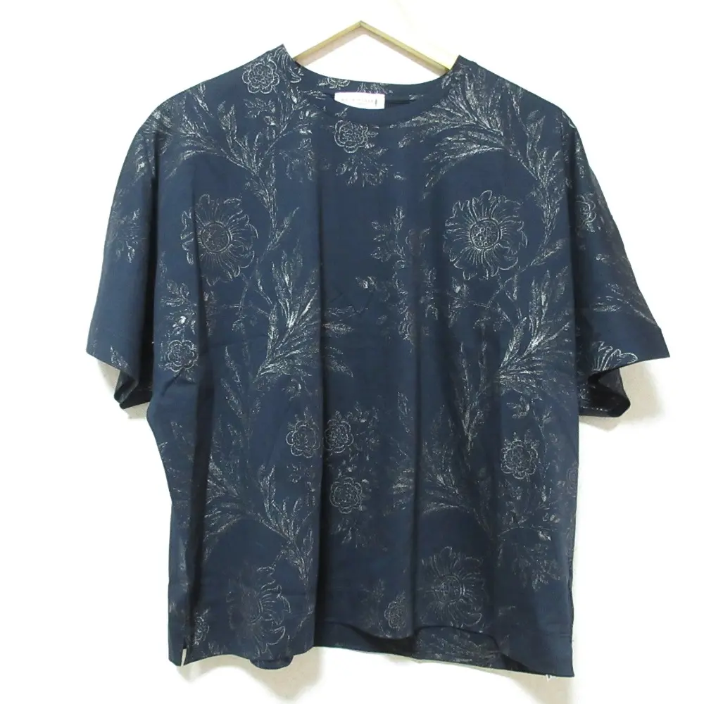 MACKINTOSH マッキントッシュドローイングバイブリーフォイルプリントTシャツ 半袖 カットソー G5P19167 38 ネイビー